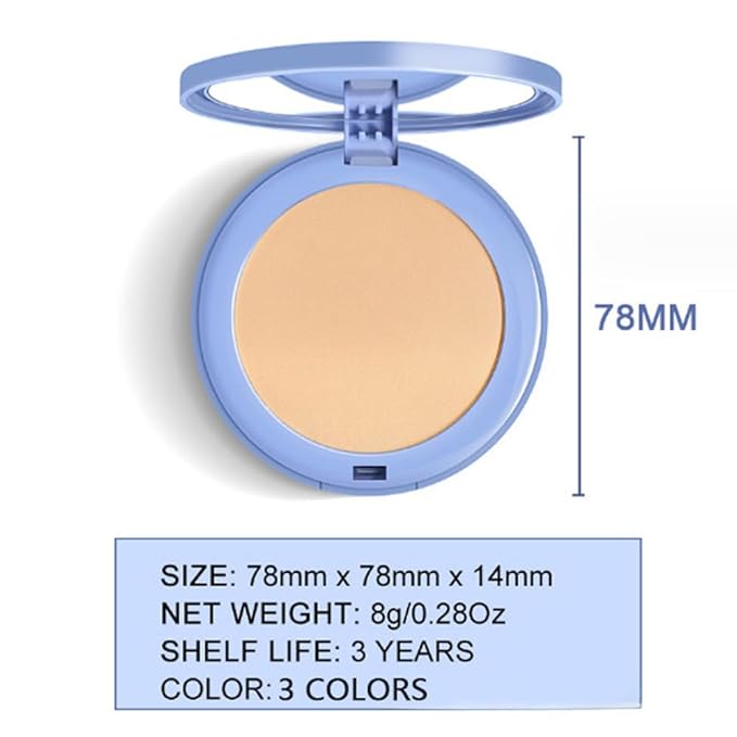 Pressed Matte Face Powder Makeup & Setting Powder for Poreless Wrinkle Blurring Contour Concealer Finishing,Lightweight,High Coverage,Shine Control, N.W 10g (01#)