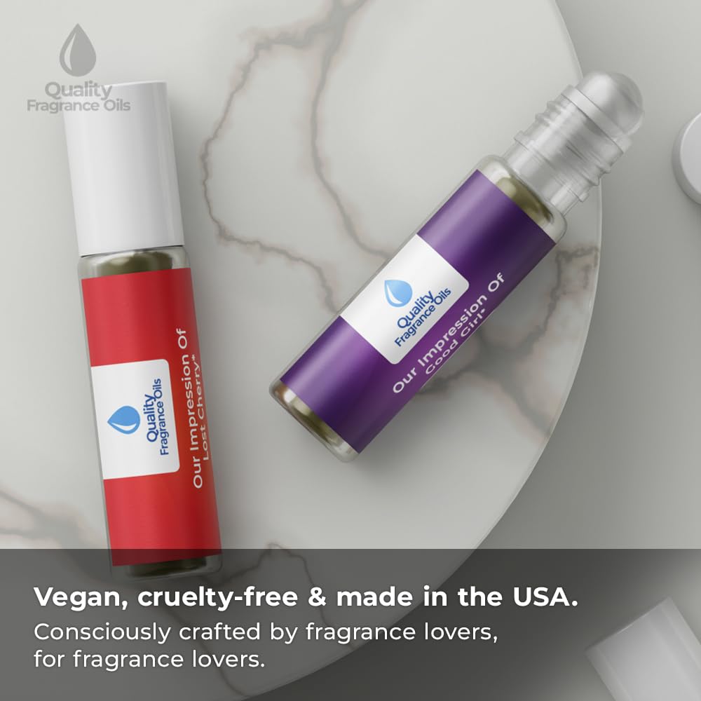 Quality Fragrance Oils' Love in Black Impression #186 | Long-Lasting Perfume Oil, Alcohol-Free, Strong Scent, 10ml Roll-On | Affordable Alternative to Designer Fragrances