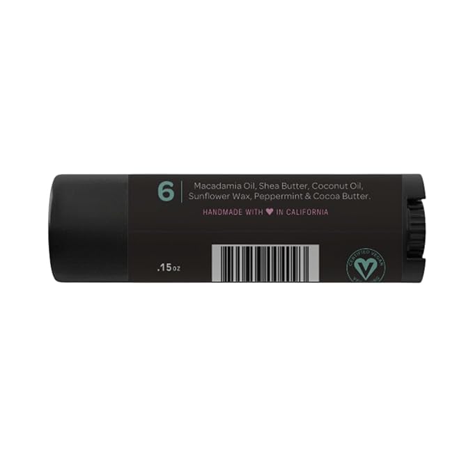 Natural Lip Butter Lip Balm - Mint - Pure Enough to Eat - Made With Just 6 Vegan Ingredients - Moisturizing Lip Care for All Day Hydration (2-Pack)