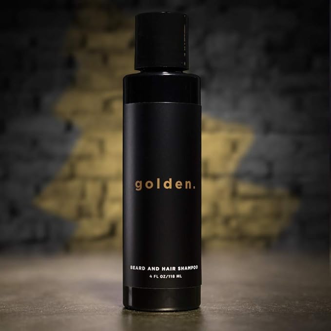 Golden Grooming Co. 3-in-1 Men's Body Wash - Hair & Beard Shampoo - Cleanses, Hydrates, Softens - Body Wash for All Skin Types - Refreshing Scent - 4FL Oz (Pack of 2)