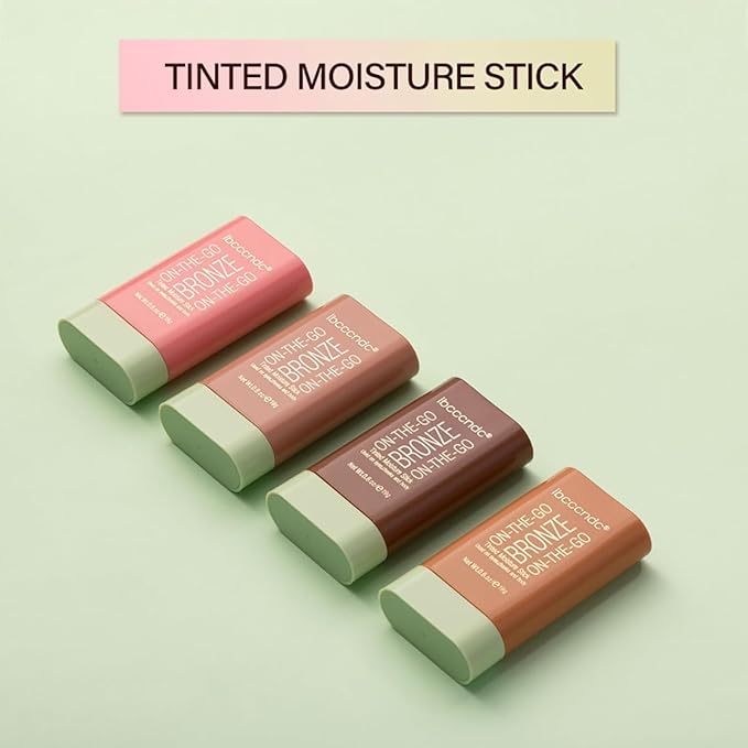 Multi-Use Makeup Blush Stick, Tinted Solid Moisturizer On-the-Go Blush, Multi-use Cream Blush Stick for Cheek & Eyes & Lips, Waterproof Natural Nude Makeup for All Skin (3# Rich Glow)