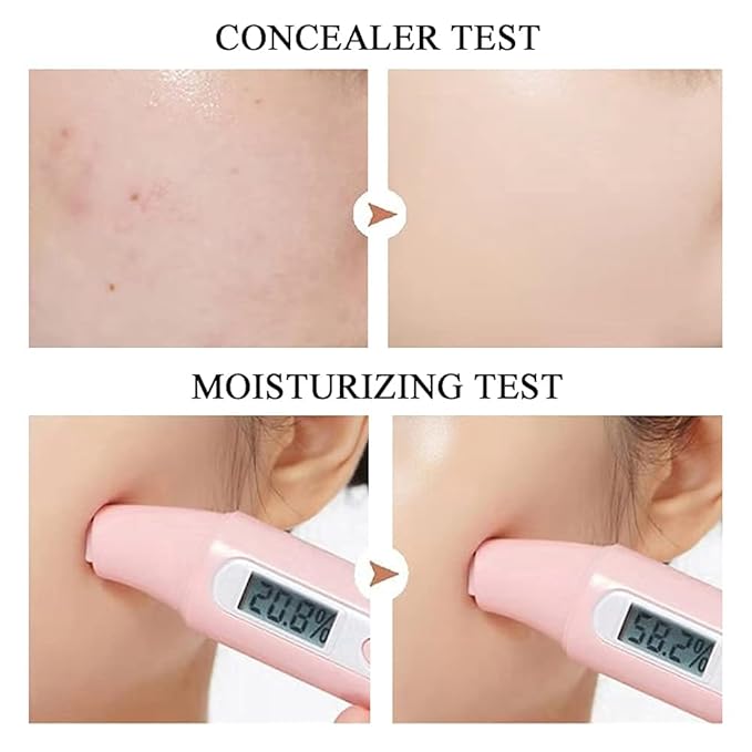Air Cushion CC Cream Mushroom Head Cushion Foundation, BB Cream Face Makeup for Mature Skin Moisturizing Concealer Brighten Long-Lasting, Even Skin Tone for All Skin Types (2 PCS Nude)