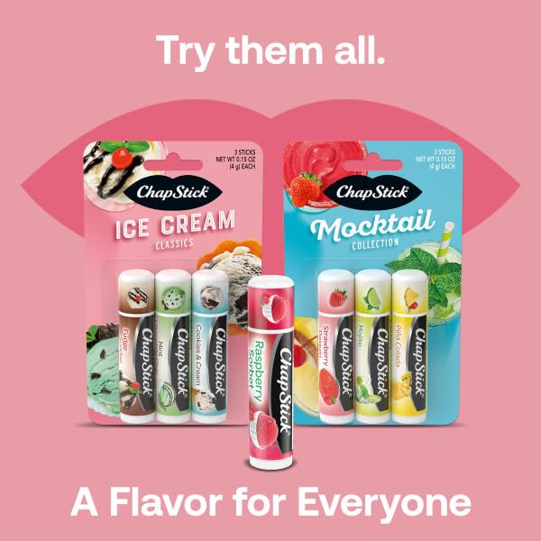 ChapStick Bulk Lip Balm Mocktail Collection, Lip Care Tubes, 0.45 oz, 216ct case