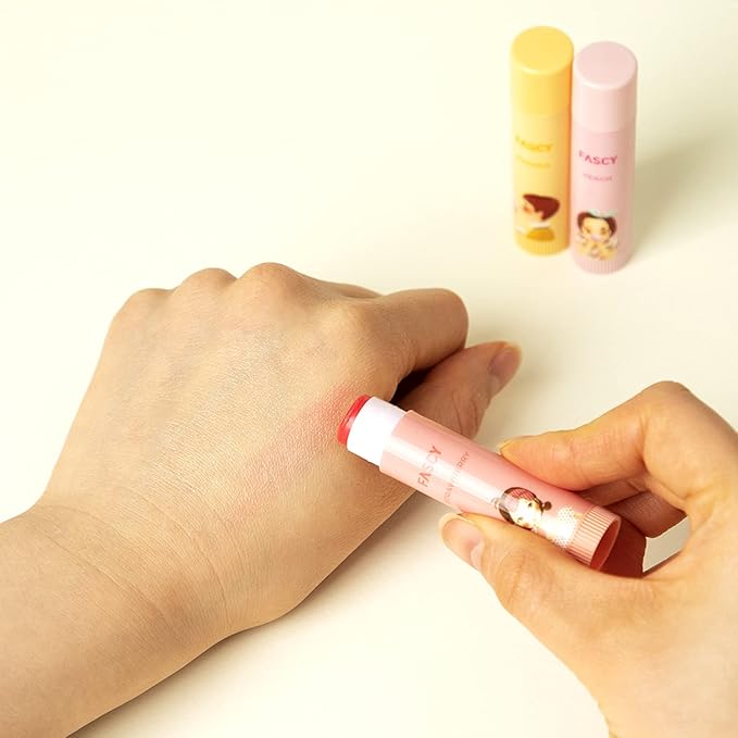 FASCY Lollipop Lip Balm Banana, Lip Balms & Moisturizers, Korean Lip Balm, Korean Lip, Korean Lip Products, Paraben Free, Moisturizing, 0.13 Oz, (Banana)