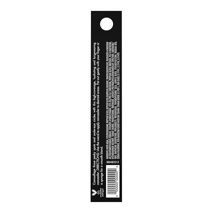 e.l.f. Hydrating Camo Concealer, Covers Blemishes & Under-Eye Circles, Full-Coverage & Delivers A Satin Finish, Vegan & Cruelty-Free, Rich Walnut