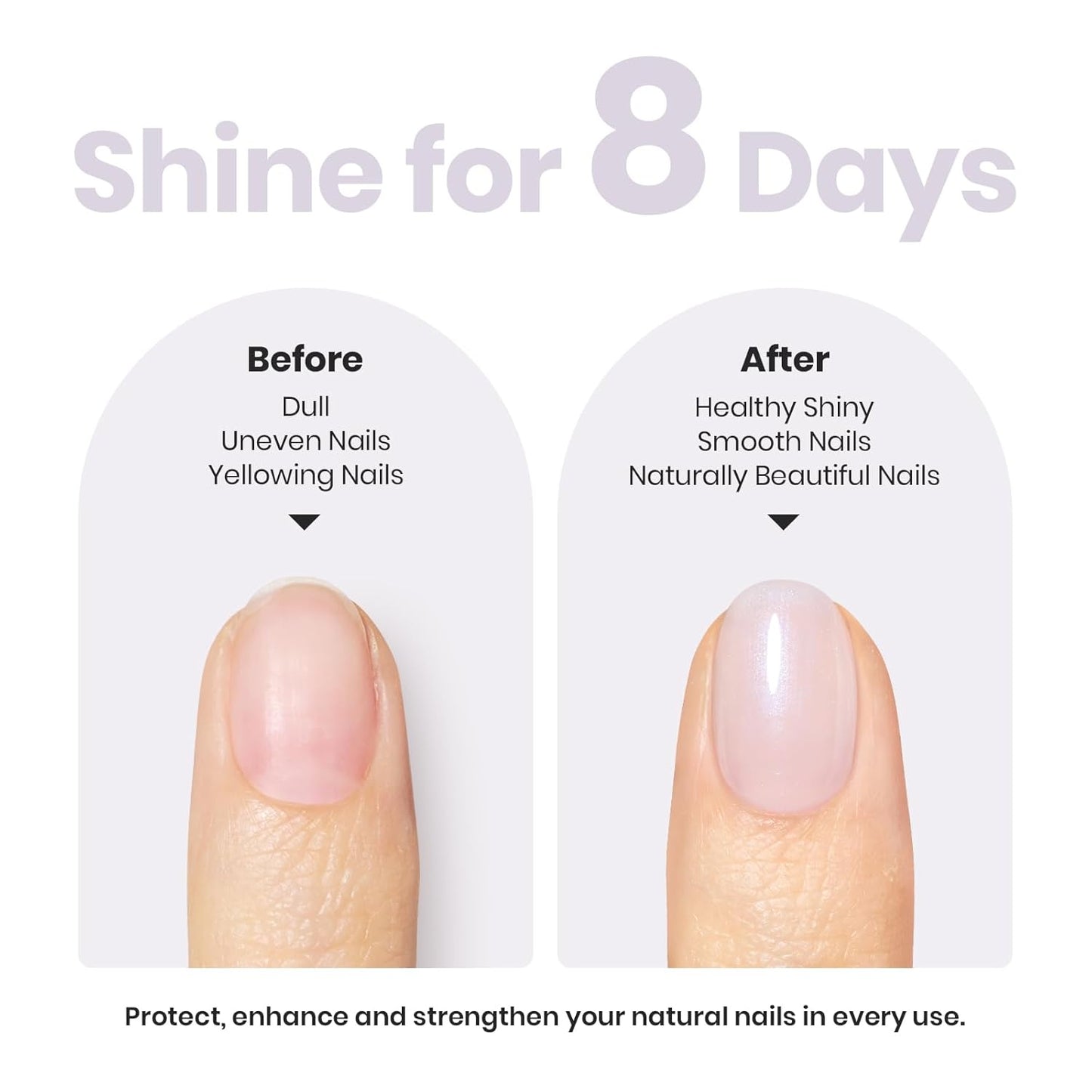 Beetles Nail Polish - Jelly White Nail Polish Natural Blue Glitter Nail Concealer Fast Dry Quick Milky White Nail Strengthener and Growth Treatment for Thin and Damaged Nails,0.51 FL OZ