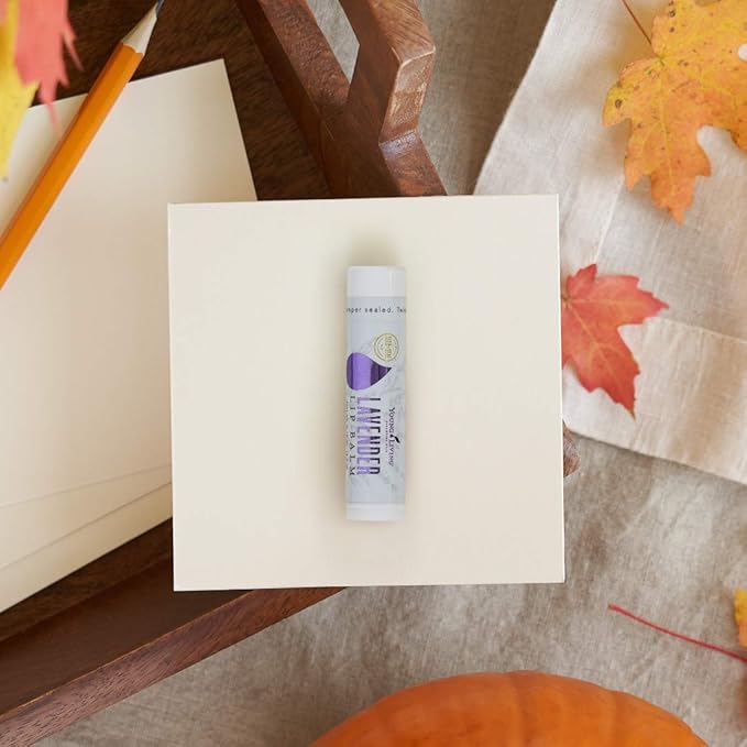 Young Living Lavender Lip Balm - 0.15 oz - Essential Oils , Soothes Dry Lips , Hydrates & Softens , Natural Lip Care Hydrating Lip Treatment , Moisturizing Lip Balm