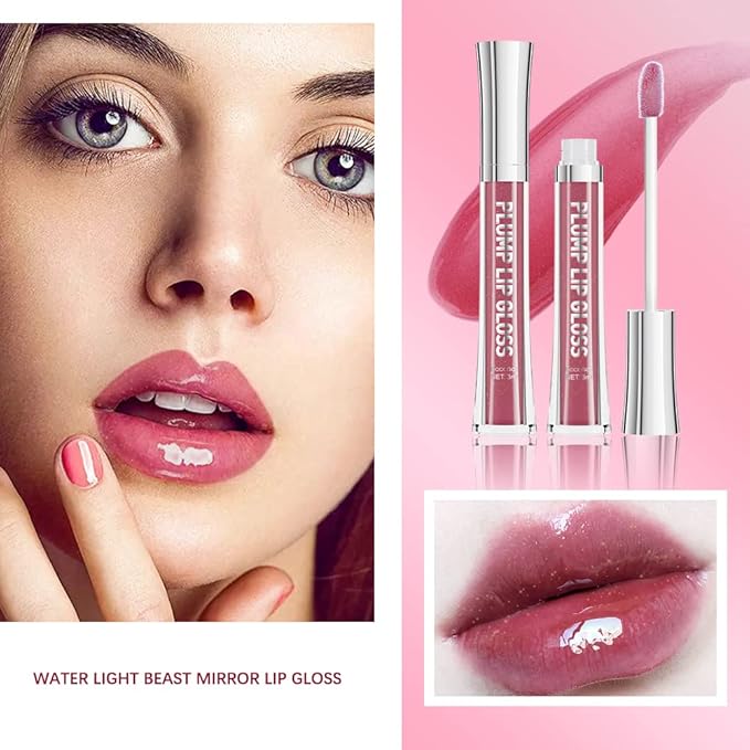 ibcccndc Lip Plumper Plumping Lip Gloss Hydrating Nourishing Lip Oil Red Liquid Lipstick Lip Care Products Mineral Oil Clear Lipgloss (3)