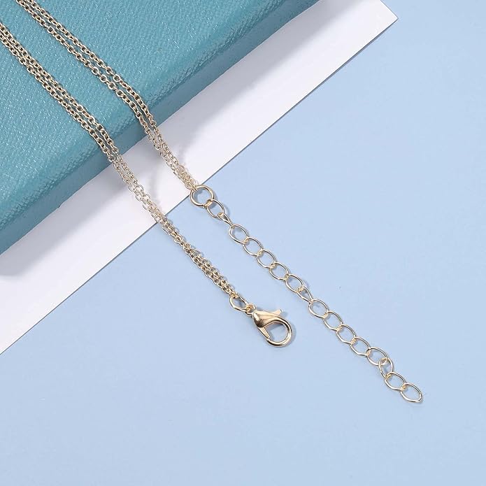 Boho Layered Pearl Necklace Choker Gold Pearl Pendant Necklace Multi Layer Vintage Necklace Chain Bridal Necklace Jewelry for Women and Girls