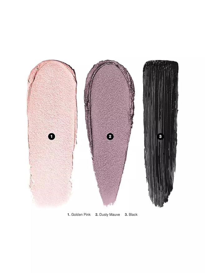 Bobbi Brown City Stroll Mini Long-Wear Cream Shadow Stick Set: Golden Pink and Mauve with Smokey Eye Mascara