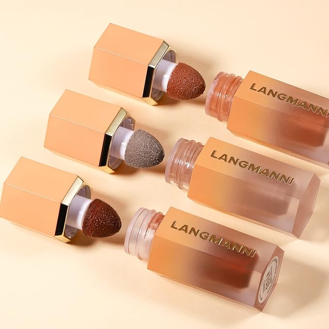 URQT Highly Pigmented Liquid Contour - Built-in Sponge Tip Sculpted Complexion Wand Contour Long Lasting Natural Weightless Buildable Highlighters Contour Contouring Bronzer (#103 CAMEL SUEDE)