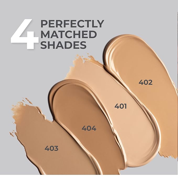 LAMEL Smartskin Serum Tinted Foundation - Hydrating & Nourishing - Hypoallergenic & Skin-Caring - Color Correcting - Anti-Aging Formula with Hyaluronic Acid - 403, 1.18 fl.oz