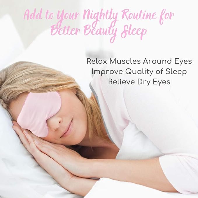 Heated Eye Mask for Dry Eye Relief - Stye Eye Treatment, Warming Eye Mask for Dry Eyes Mask Warm Compress for Eyes, Sinus Mask Heated Eye Patch - Dry Eye Mask with Moist Heat Electric Warming - Black