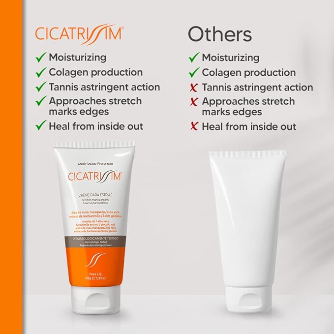 Cicatrissim Deep Stretch Mark Removal Cream - Innovative Formula With Pure and Powerful Natural Ingredients From Brazilian Flora - For All Stretch Marks & Skin Types.