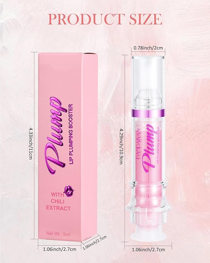 Lip Plumping Booster Lip Gloss, Glossy Lip Tinted Stain, High-Shine Smooth Fuller Lips, Hydrating & Volumizes Lip Oil Lip Glaze, Plump and Pout Plumper Lipstick, Christmas Makeup Gift for Women-01#