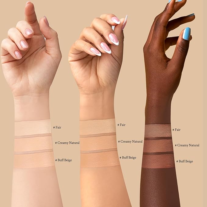 Foundation Balm, Matte Full Coverage Cream Foundation, Mature Skin Foundation, Creamy, Waterproof, Lightweight Face Makeup, 0.99 oz (CREAMY NATURAL)