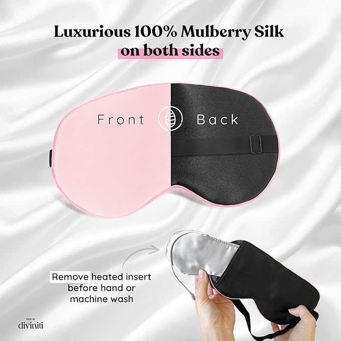 Heated Eye Mask for Dry Eye Relief - Stye Eye Treatment, Sinus Eyemask, Electric Eye Mask for Dry Eyes Moist Heat, Dry Eye Masks with Moist Heat Warming Compress Eye Mask - Warm Compress - DiviniTi