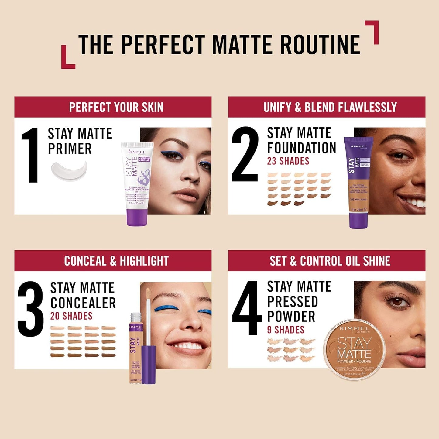 Rimmel London Stay Matte - 312 Buff - Concealer, 24-Hour Wear, Shine Control, Fights Free Radicals, 0.23oz