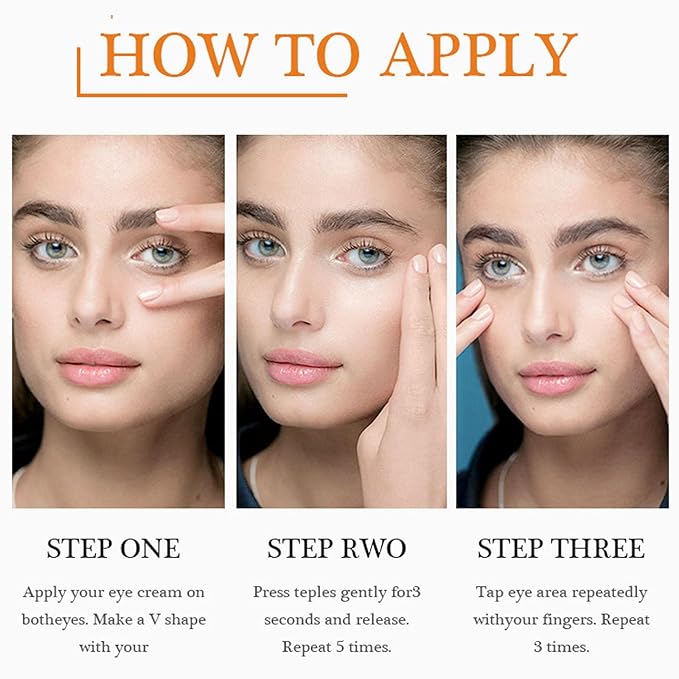 Eye Cream For Dark Circles, Anti Aging Eye Cream With Vitamin C, Hyaluronic-acid & Orange Extract, Under Eye Cream For Puffiness And Bags, Eye Cream For Reduce Fine Lines, Wrinkles & Dark Circles