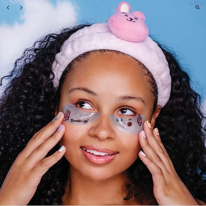 Shop BT21: Brighten Up COOKY Hydrogel Under Eye Patches Smoothing & Firming UEPC7352 Dark Circles + Free Zipper Bag