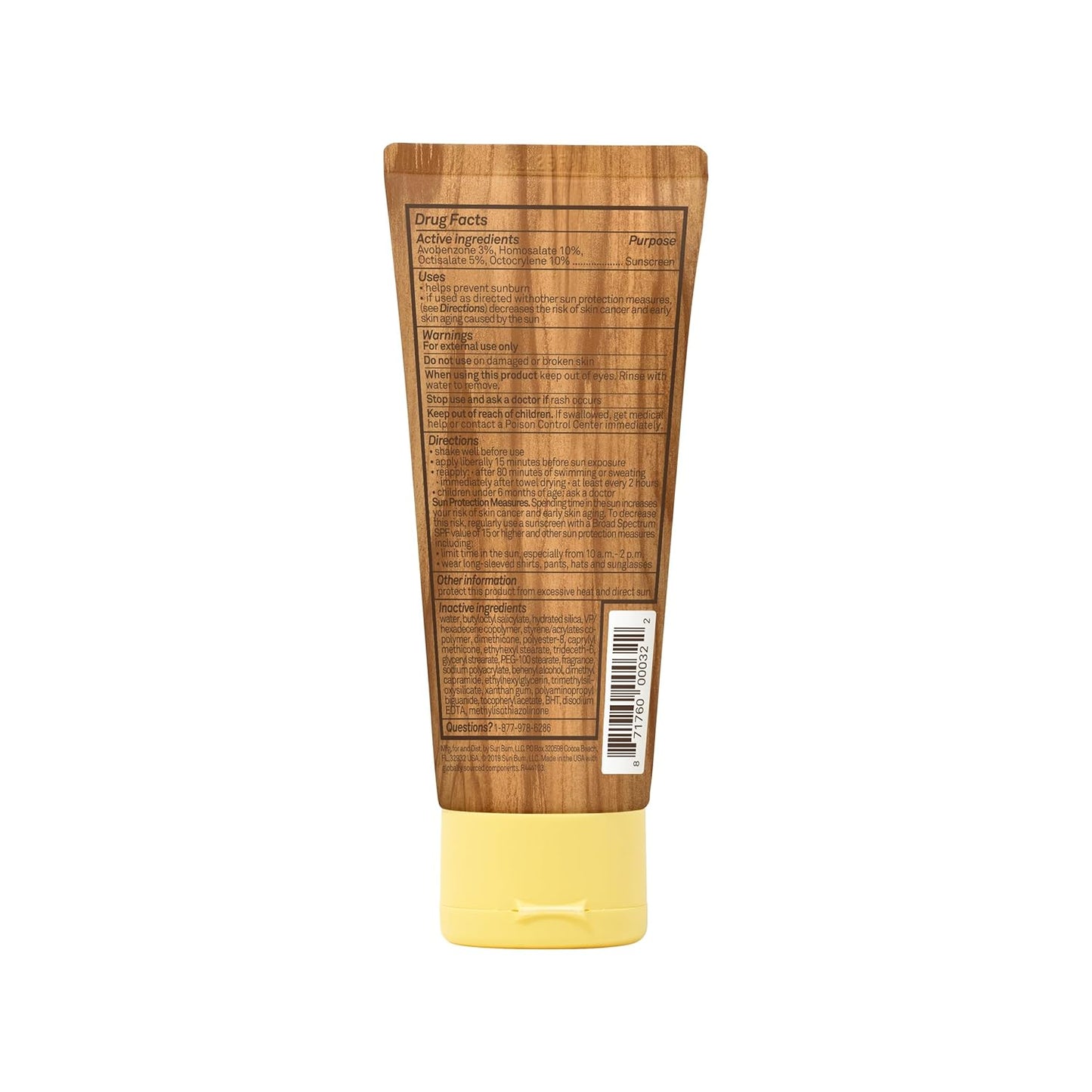 Sun Bum Original SPF 50 Sunscreen Body Lotion - Broad Spectrum Moisturizing Sunscreen with Vitamin E - Hawaii 104 Act Compliant (Made without Octinoxate & Oxybenzone) - Travel Size - 3 oz