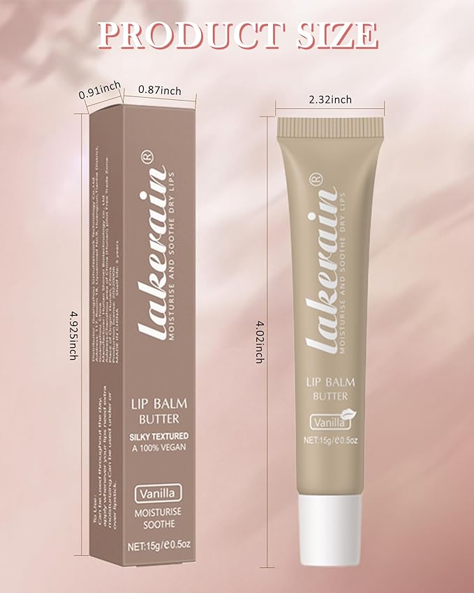 Lip Butter Balm Vanilla Beige, Hydrating Tinted Butter Lip Gloss,Sheer Lipgloss Lip Care Moisturizer,Smooth Lip Treatment,Non-Sticky Jelly Glow Reviver Fat Lip Oil,Women’s Day Makeup Gift for Women-02