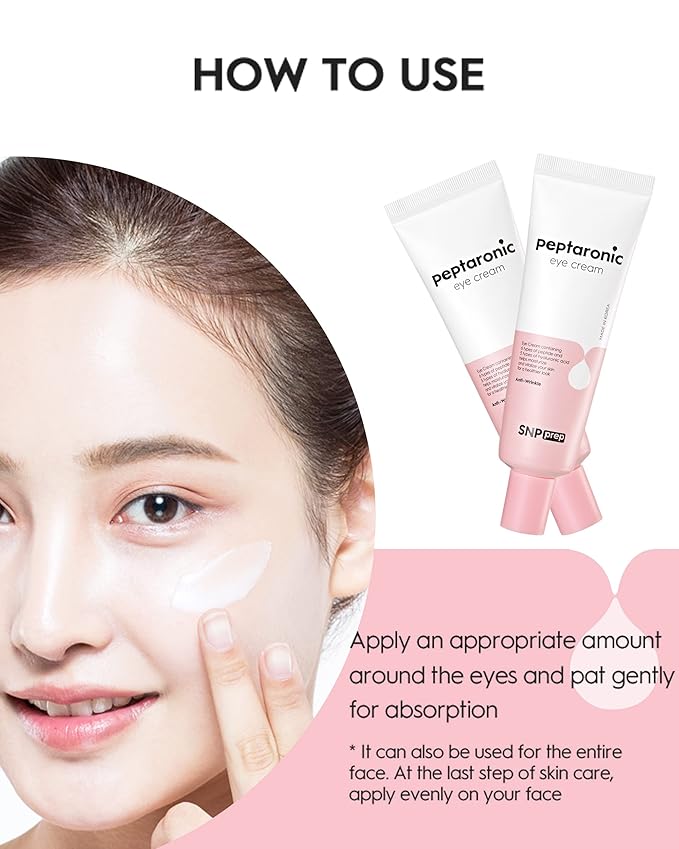 SNP Anti-Wrinkle Eye cream Hypoallergenic Hydrating 5 Hyaluronic Acids 6 Peptides Moisturize Vitalize 1.69 Fl Oz PREP