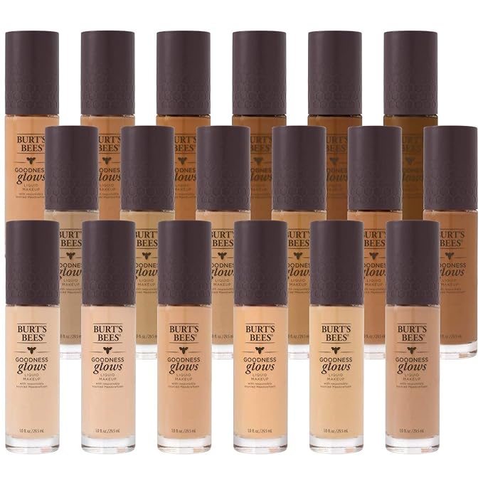 Burt's Bees Goodness Glows Liquid Makeup, Chestnut - 1.0 Ounce