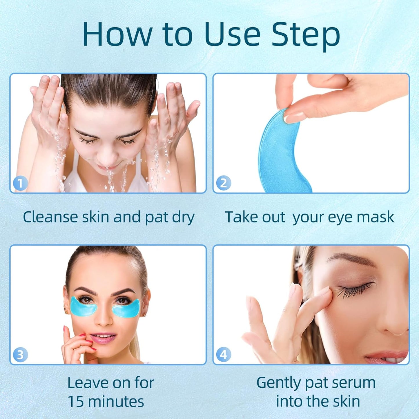 Under Eye Patches, 40 Pairs Eye Mask for Dark Circles, Puffy Eyes, Undereye Bags,Wrinkles,Eye Mask Patches with Hyaluronic Acid, Eye Treatment Skin Care for Men & Women Gift