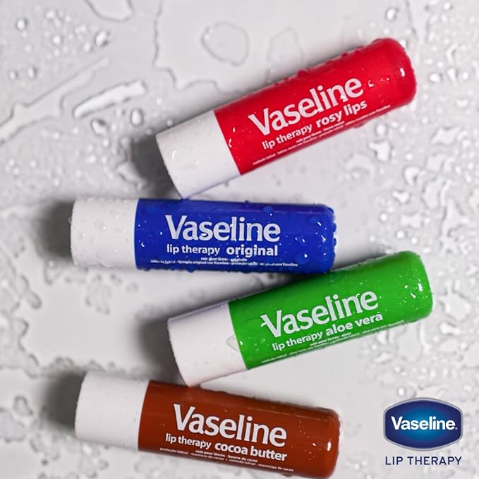 Vaseline Lip Therapy Aloe Fresh - Hydrating Lip Balm Pack, Vaseline Stick, Lip Moisturizer for Dry Lips, 0.16 Oz Each (Pack of 12)