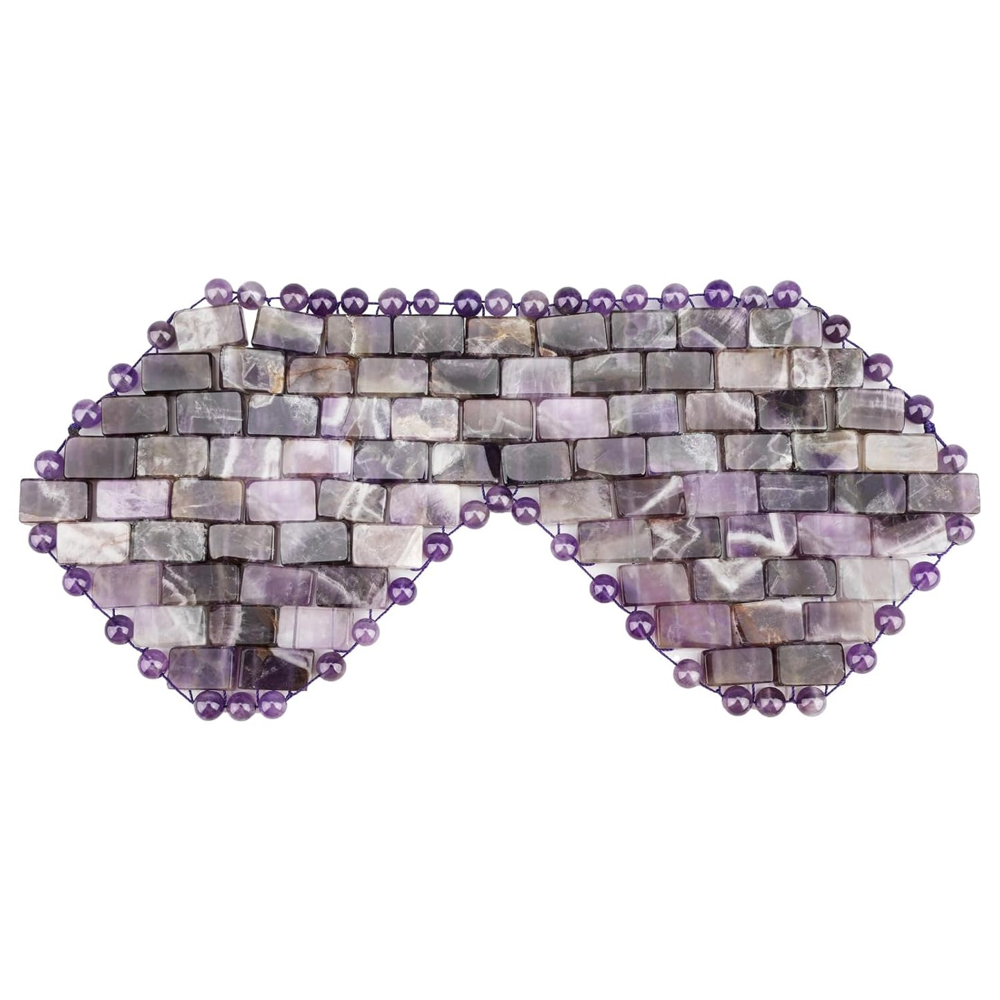 Jade Eye Mask, Rose Quartz Eye Mask,Gemstone Eye Mask Anti Aging Therapy Hot or Cold Using (#2-Amethyst)