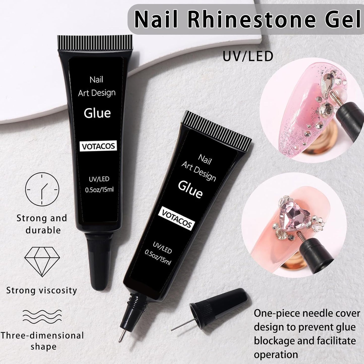 Nail Art Pearls Rhinestones with Glue Gel White Flatback Pearls Luxurious Nail Charms Supplies Accessories Colorful Nails Rhinestones Gems Jewelry for Women Nails Design