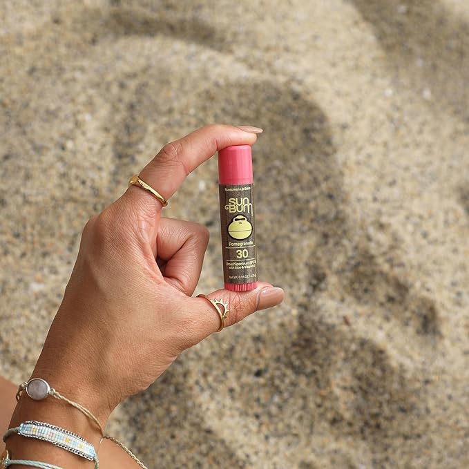 Sun Bum SPF 30 Sunscreen Lip Balm | Vegan and Cruelty Free Broad Spectrum UVA/UVB Lip Care with Aloe and Vitamin E for Moisturized Lips | Pomegranate Flavor |.15 oz