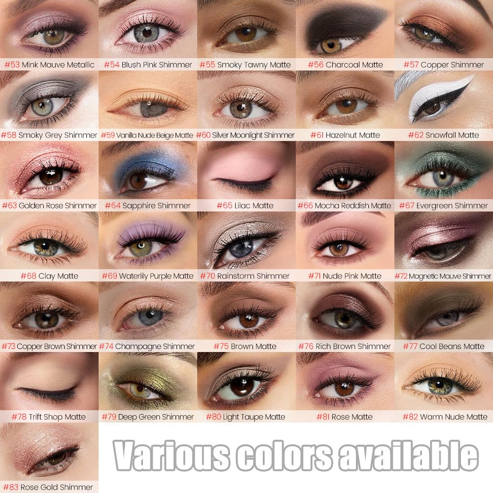 evpct 8Pcs Cream Eyeshadow Stick Set for Older Women, Brown Putty Desert Ginger Nude Brown Caramel Matte, Silky Matte Eyeshadow Applicator Sticks Waterproof, Blendable Eye Makeup sombras para ojos