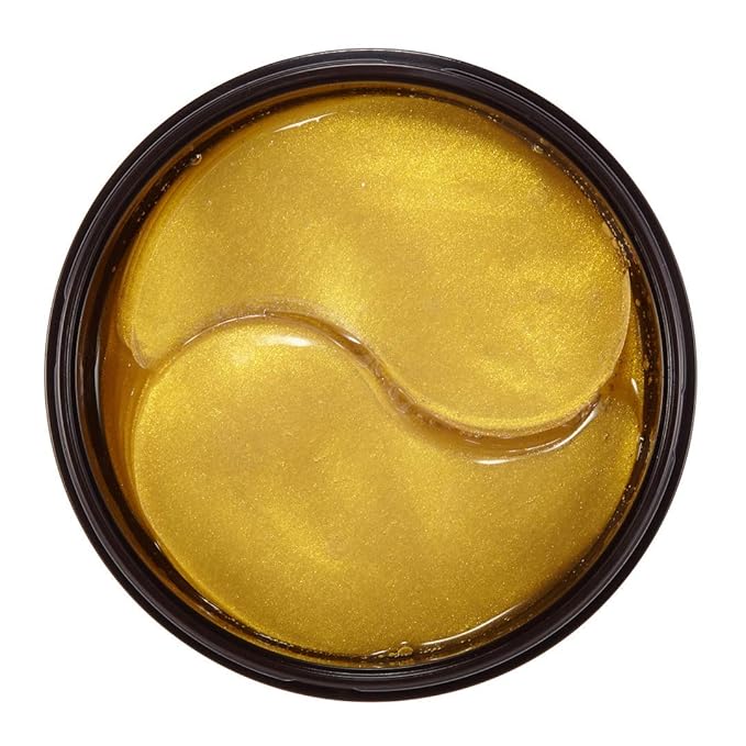 Eye Gel Patches & Collagen Eye Masks Set (60 each) - Golden Glow & Chlorophyll Algae Duo - 2-in-1 Treatment for Dark Circles, Puffiness, Wrinkles, Eye Bags - Revitalizing Eye Care