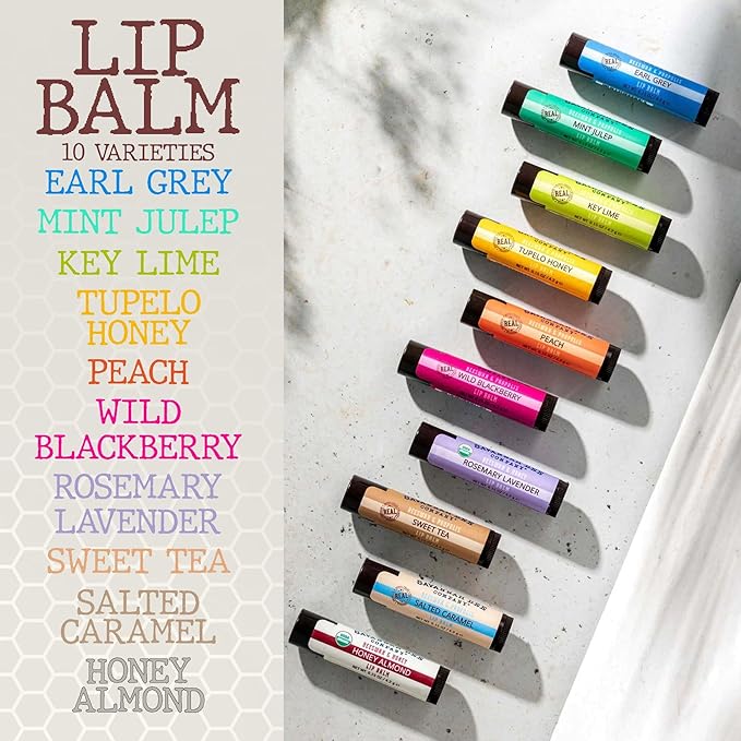 Savannah Bee Company Lip Balm - Lip Moisturizer for Chapped Lips - Hydrating Lip Balm with Pure Honey