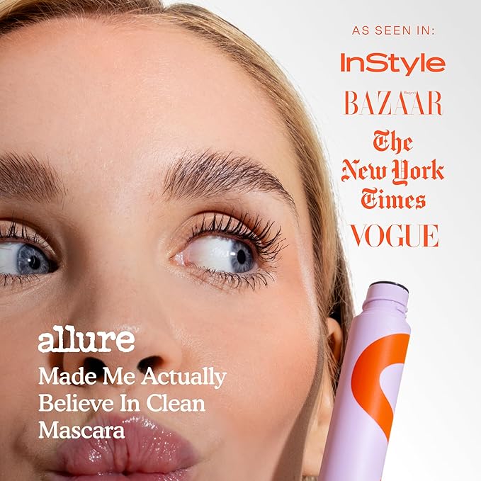 Tower 28 MakeWaves Mascara - Volumizing and Lash Lengthening Water-Resistant Mascara - No Clumping or Flaking - for Sensitive Eyes – Drift Brown