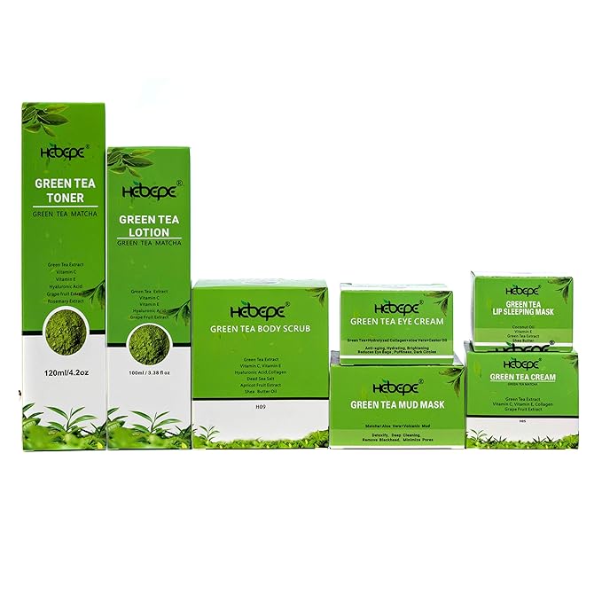 Green Tea Matcha Facial Detox Mud Mask with Aloe Vera, Deep Cleaning, Hydrating, Detoxing, Healing, and Relaxing Volcanic Clay Facial Mask