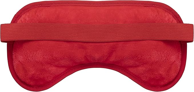 Plush Gel Eye Mask for Puffy Eyes, Red - Cold Eye mask to Treat Dark Circles, Sinuses, Dry Eyes, and for Allergy Relief - Microwave Safe for Heat Therapy