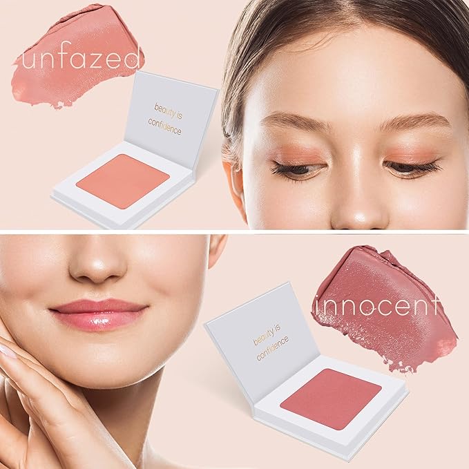 Carlucce Umpteen 3-in-1 Vegan Multi-Use Cream Color Palette - Innocent - Makeup & Skincare in One, High Pigment Formula for Lips, Cheeks & Eye Base