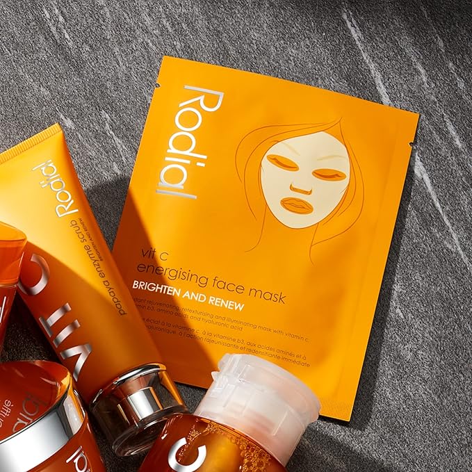 Rodial Vit C Energising Sheet Masks,0.67 Fl Oz (Pack of 4)