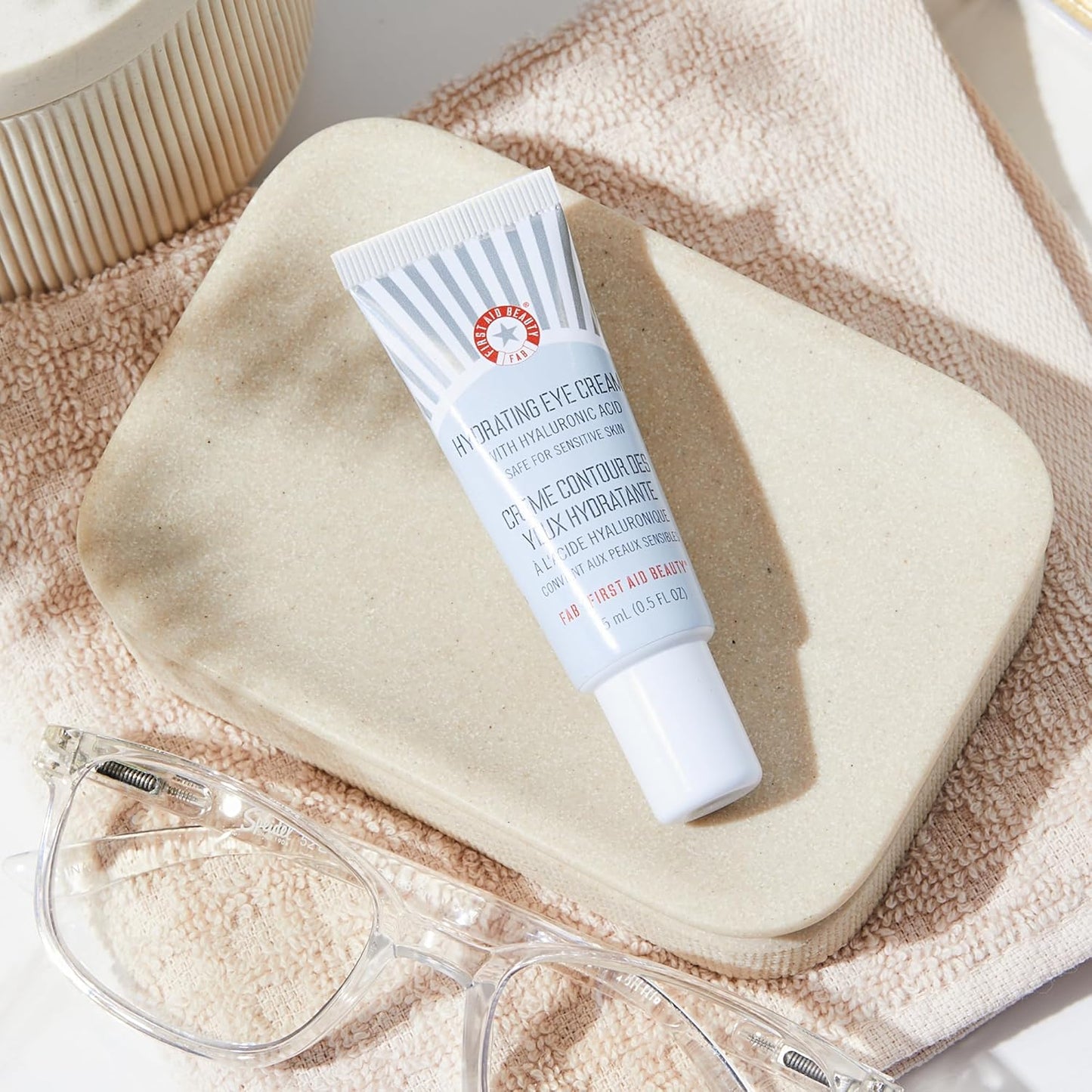 First Aid Beauty Hydrating Eye Cream With Hyaluronic Acid – Helps Reduce Puffiness and Hydrate, Smooths Fine Lines & Wrinkles – 0.5 oz