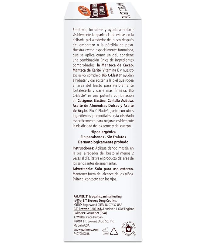 Palmer's Cocoa Butter Formula Bust Cream for Pregnancy Skin Care with Vitamin E, 4.4 oz. (Pack of 3)