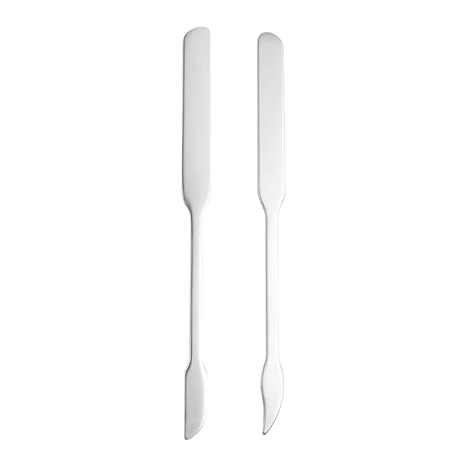 3pcs Cosmetic Mixing Makeup Spatula Nail Art Palette,Spoon Stainless Steel Spatula Face Brush Stirring Embossing Stick Makeup Brushes Cosmetic Tools Nail Polish Mix Stick