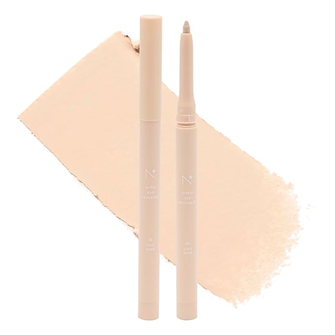 Under Eye Highlighter Pencil (02 cool) | Nobev Highlighter and Concealer with Flawless Coverage | Korean Aegyo Sal Highlighter