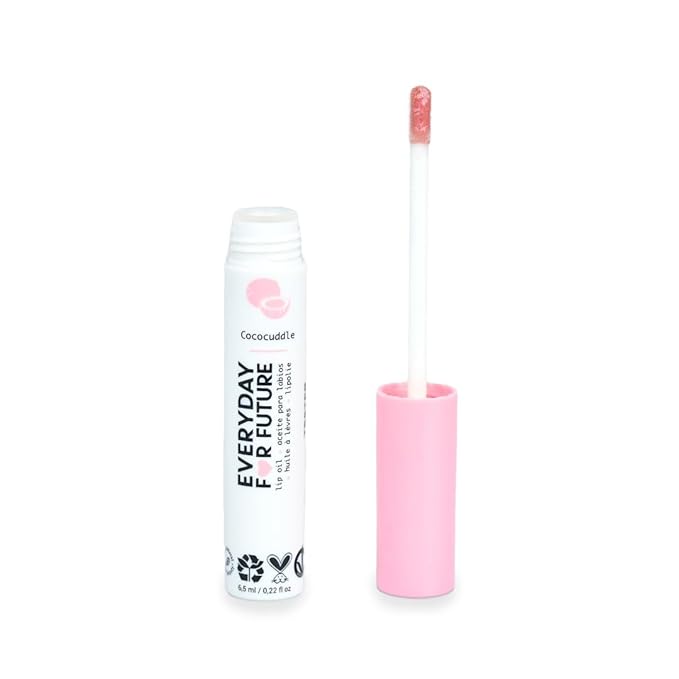 Coconut Lip Oil | Pearl Pink Lip Treatment with Coconut Oil | Moistuizing Lip Oil | Vegan & Cruelty Free Lip Oil | 99% Natural Lip Oil | Coco Loco 5 ml (Pearl Pink)