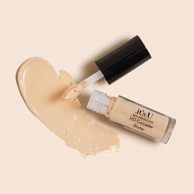 Sistar it's U Skin Perfecting HD Concealer Full Coverage Lightweight Long Lasting Correcting Liquid Contour Cover Masker Makeup 5 ml / 0.17 fl. oz (Light)