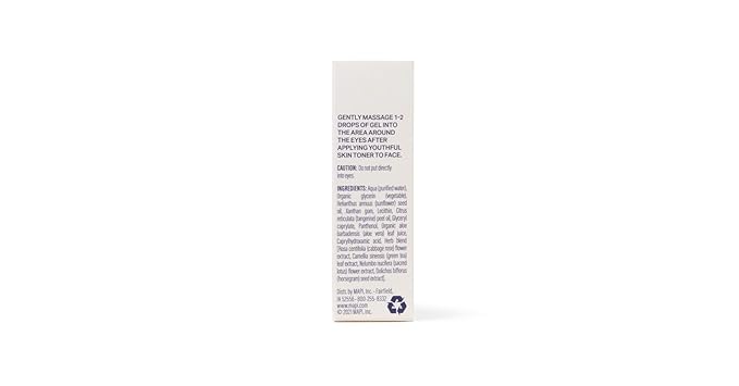 Youthful Skin Eye Gel 0.34 oz | Ayurvedic Under-Eye Treatment | Reduces Dark Circles & Puffiness | Hydrates and Tones | With Aloe Vera, Green Tea, Sacred Lotus