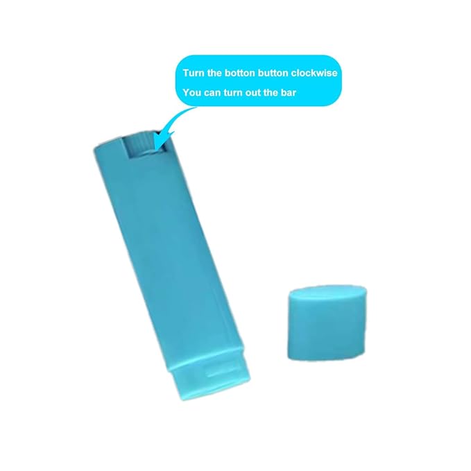 5ml 50Pcs Empty Oval Deodorant Lip balm Tubes Containers Twist-up Refillable Containers for Lipstick,Chapstick,Homemade Lip balm,DIY Deodorants(Sky Blue)