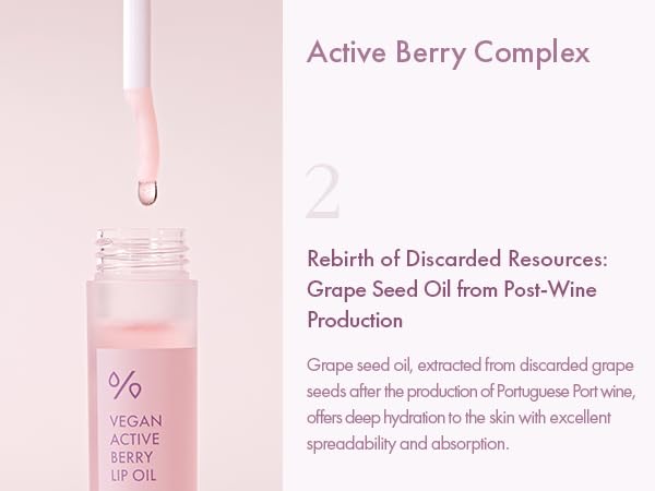 leegeehaam Dr.Ceuracle Vegan Active Berry Lip OilㅣAnti-Aging, Moisturizing, Revitalizing and GlowingㅣKorean Tinted Lip GlossㅣResveratrol from French Grape for Dry Lips, 0.15 Fl Oz